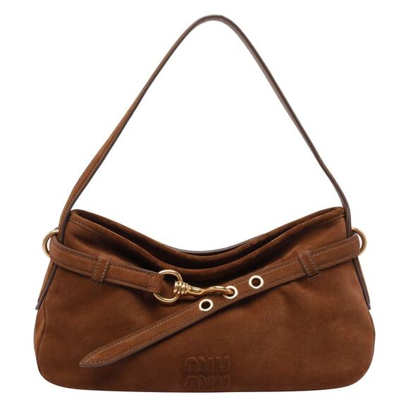 MIU MIU Handbags - Miu Miu Women Aventure Suede Shoulder Bag